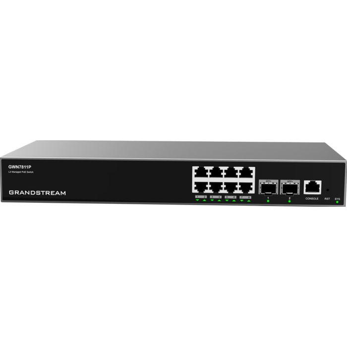 Grandstream Grandstream GWN7811P Layer 3 Managed 24-Poorts PoE+ Switch met 4 SFP+