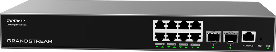 Grandstream Grandstream GWN7811P Layer 3 Managed PoE+ Switch (GWN7811P)
