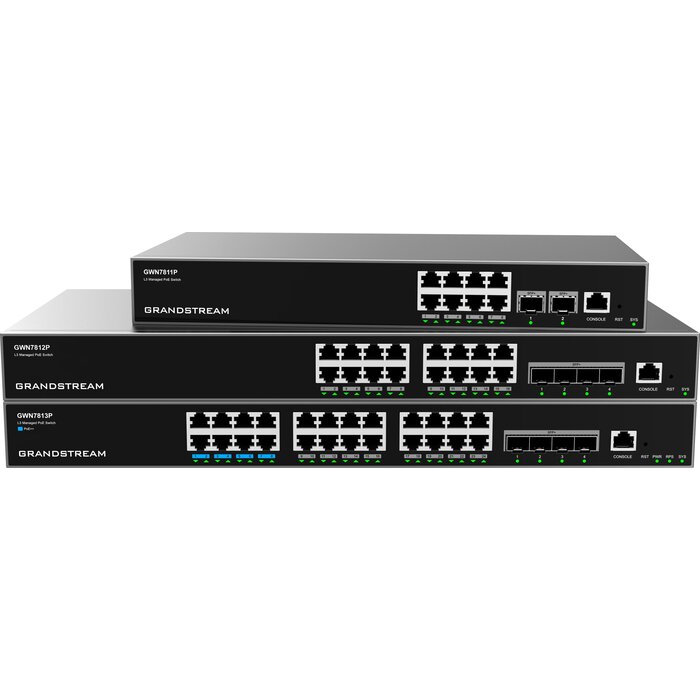 Grandstream Grandstream GWN7811P 24-Poorts Layer 3 PoE+ Switch (GWN7811P)