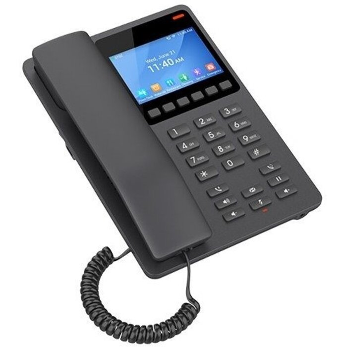 Grandstream Grandstream GHP631 IP Hoteltelefoon met USB-C, HD-audio en 6 programmeerbare toetsen - Zwart