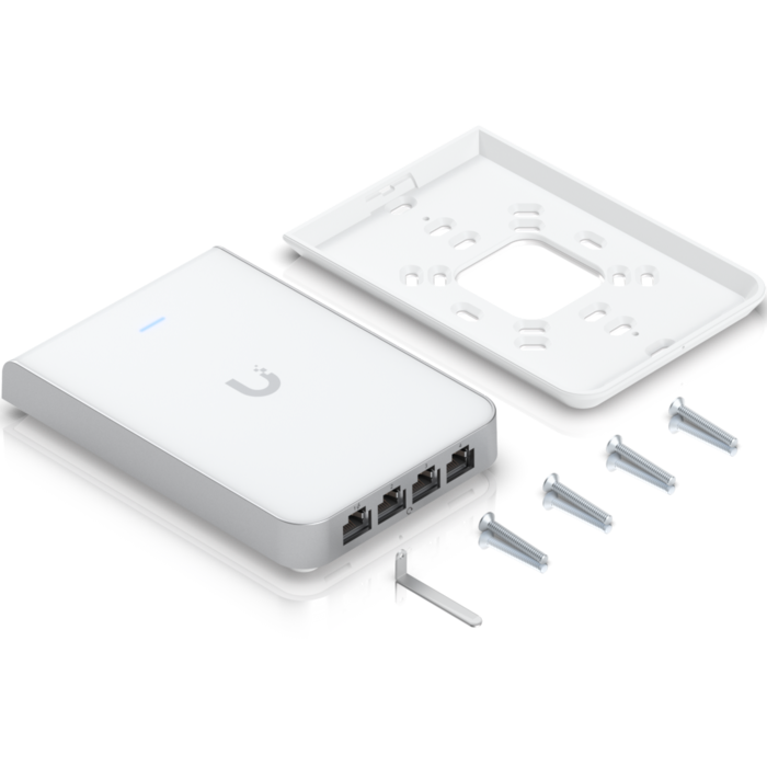Ubiquiti Ubiquiti UniFi U6 In-Wall WiFi 6 Access Point met 4-Poorts Gigabit Switch