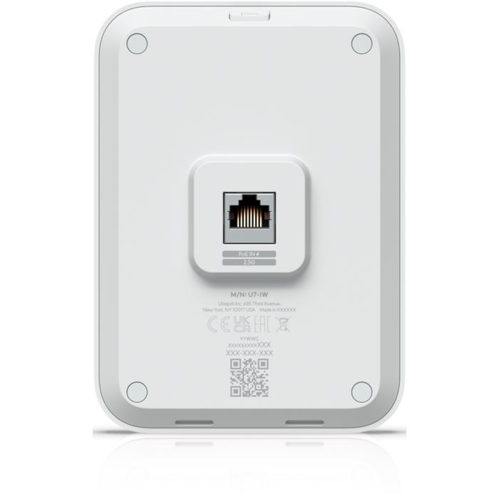 Ubiquiti Ubiquiti UniFi U7 In-Wall WiFi 7 AP – Tri-Band, 2.5GbE Uplink & Switch