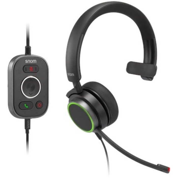 SNOM Snom A330M Monaural Headset met Noise-Cancelling, USB & 3.5mm aansluiting