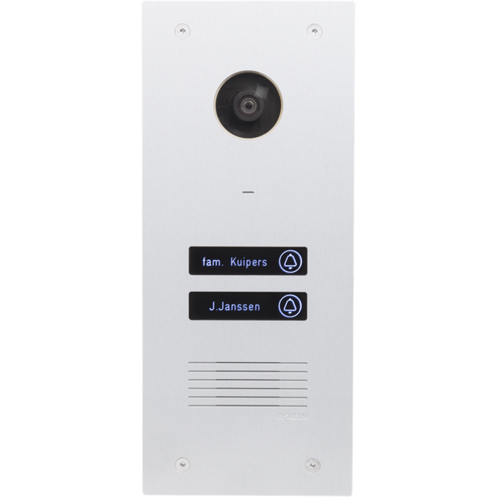 Robin Robin PRO SIP SV 2 HD Video Intercom Inbouw Zilver - 2 Toetsen