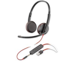 Poly Poly Blackwire C3325 Duo USB-A & 3.5mm Headset