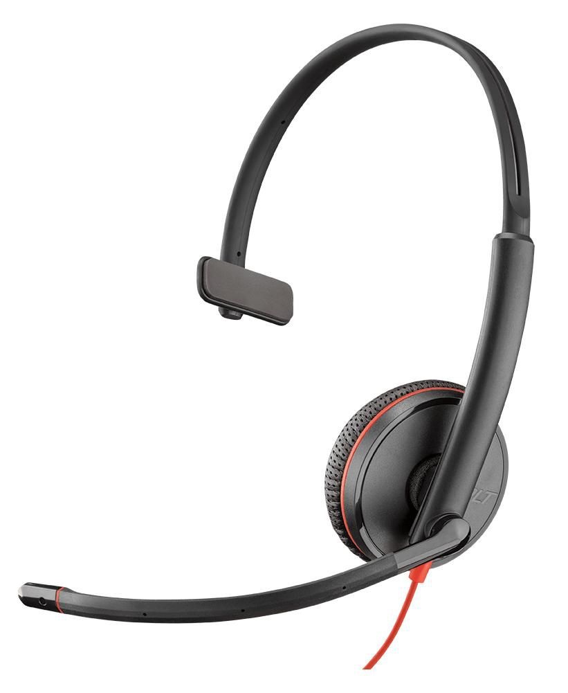 HP-Poly-Plantronics HP Poly Blackwire 3215 Mono Headset - USB-C, USB-A & 3.5mm