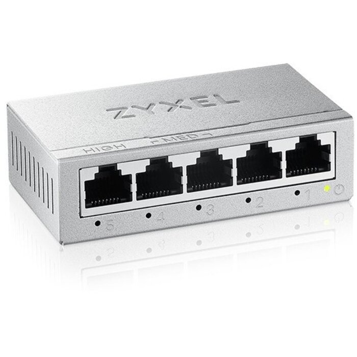 Zyxel Zyxel GS-105B v5 5-Poorts Gigabit Desktop Switch - Metalen Behuizing met QoS