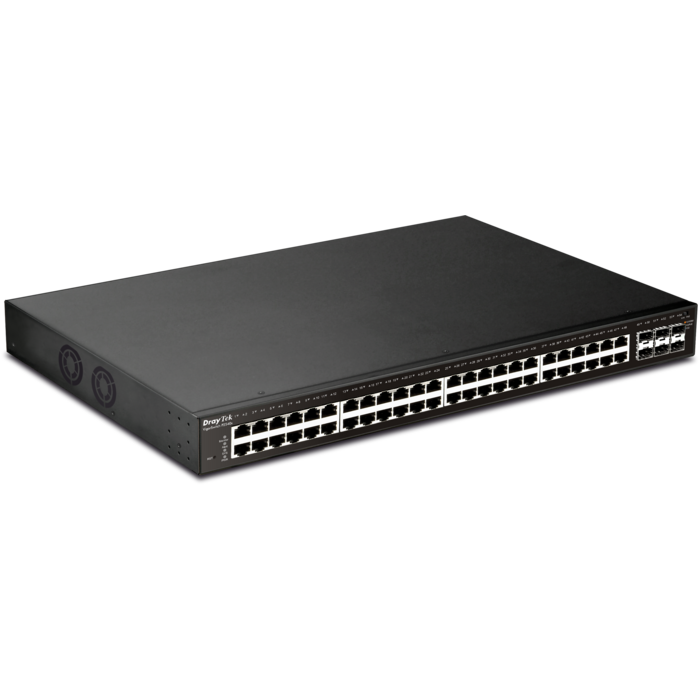 Draytek DrayTek VigorSwitch P2540x Managed 48x Gigabit PoE+ Switch met 4x 10G SFP+ Uplinks