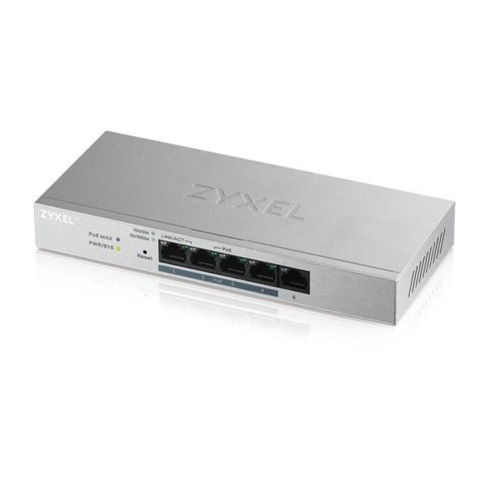 Zyxel Zyxel GS1200-5HPV2 5-Port Gigabit PoE+ Switch (GS1200-5HPV2-EU0101F)