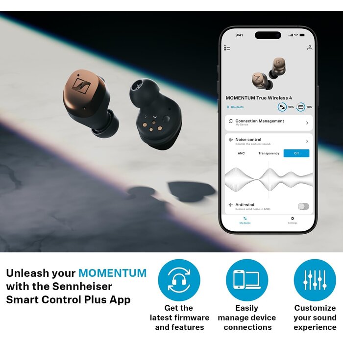 Sennheiser Sennheiser Momentum True Wireless 4 - ANC Oordopjes - Zwart