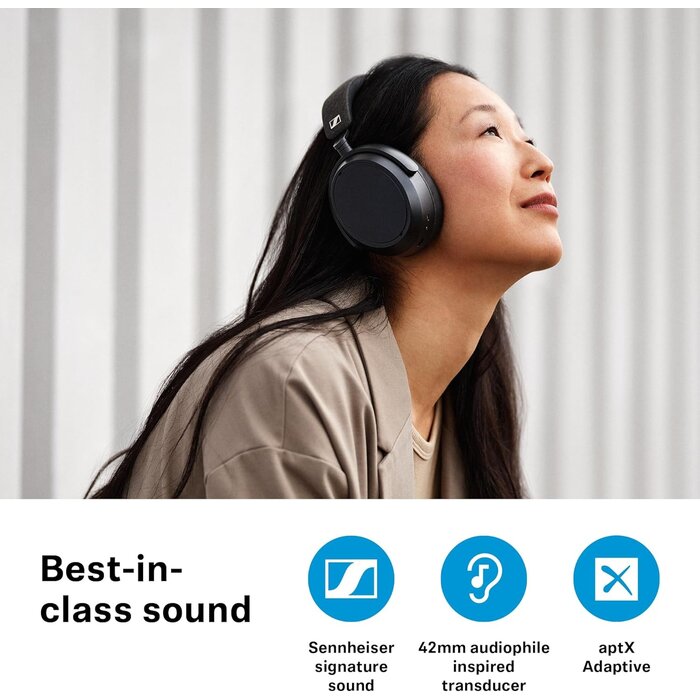 Sennheiser Sennheiser Momentum 4 Wireless - Draadloze ANC Hoofdtelefoon met 60 uur batterij