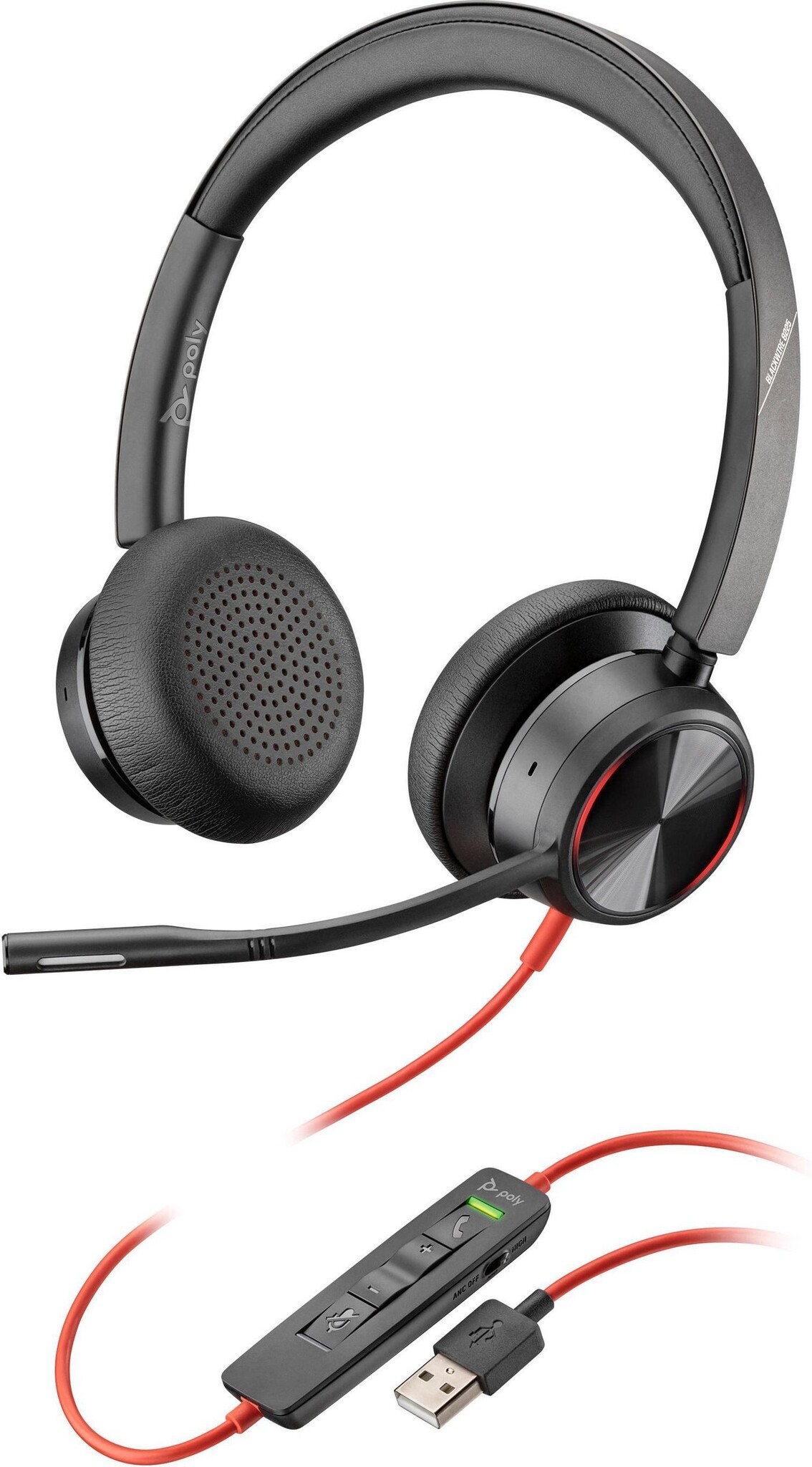 HP HP Blackwire 8225 USB-A Headset met Hybride ANC en Ruisonderdrukkende Microfoon