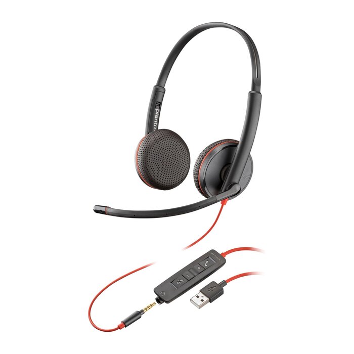 HP HP Blackwire C3225 USB Headset met Noise-Cancelling Microfoon
