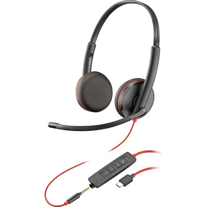 HP HP Blackwire C3225 Stereo Headset met USB-C en Ruisonderdrukking