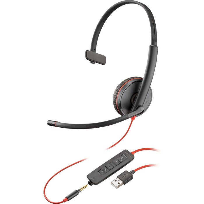 HP HP Blackwire 3215 Monaural USB-A Headset met Noise-Cancelling
