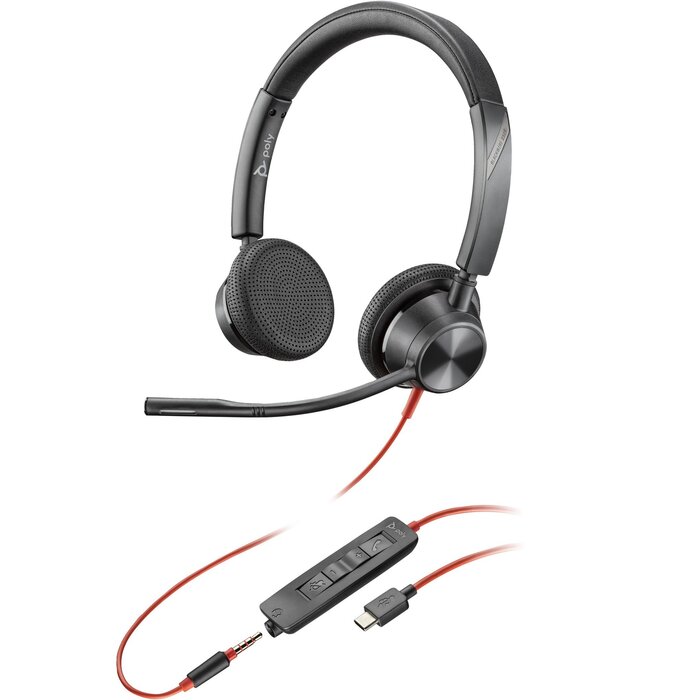 HP HP Blackwire 3325 Stereo USB-C Headset met 3.5mm en USB-A