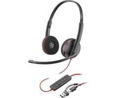 HP HP Blackwire 3220 Stereo USB-C Headset met USB-A Adapter