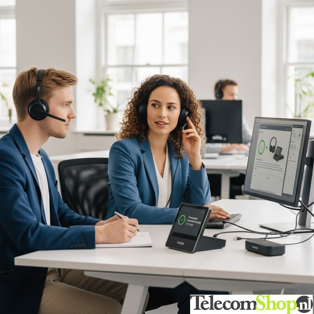 De Yealink WH62/WH63/WH64/WH68 headset in trainings modus zetten