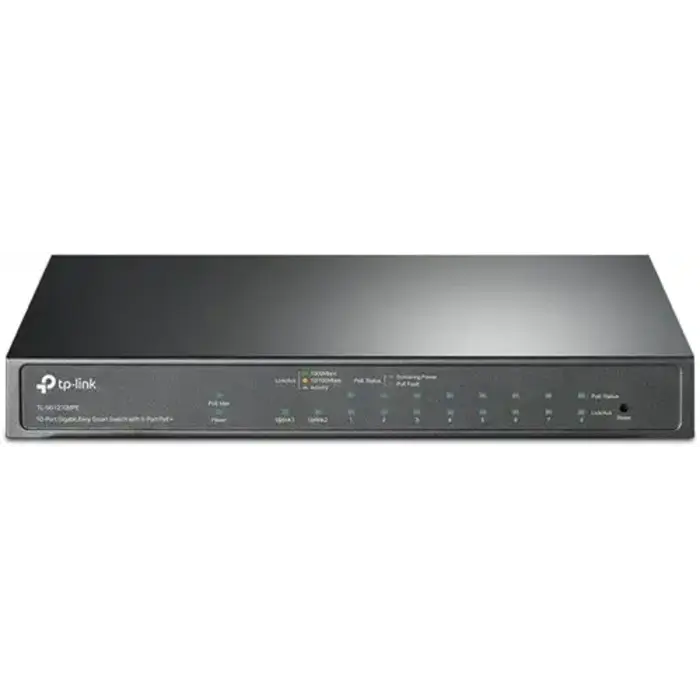 TP-Link TP-Link TL-SG1210MPE 10-Poorts Gigabit Easy Smart Switch - 8x PoE+ (123W) & SFP