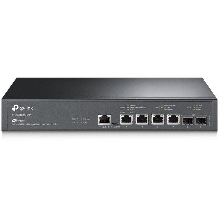 TP-Link TP-Link Omada SX3206HPP 10G L2+ Managed Switch - 4x 10G PoE++ poorten & 2x 10G SFP+ uplinks