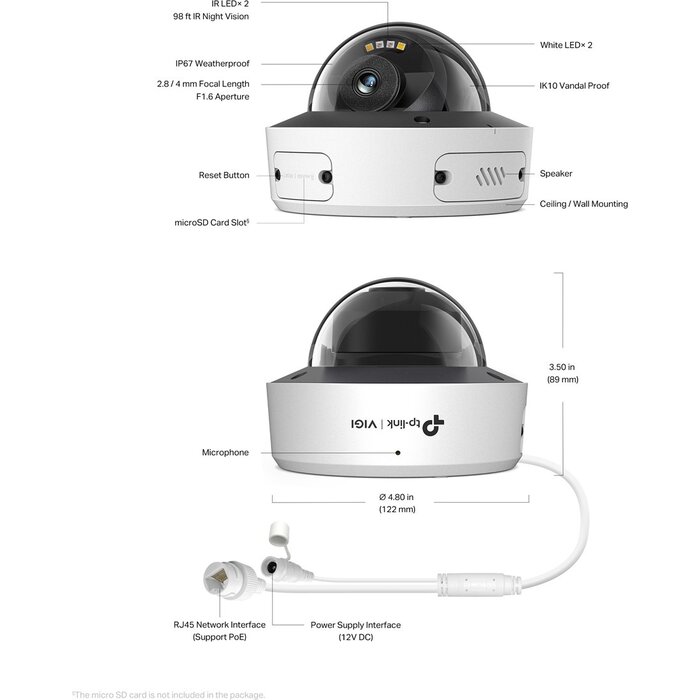 TP-Link TP-Link InSight S245 4MP PoE Buitencamera - Super HD, Nachtzicht 30m, IP67