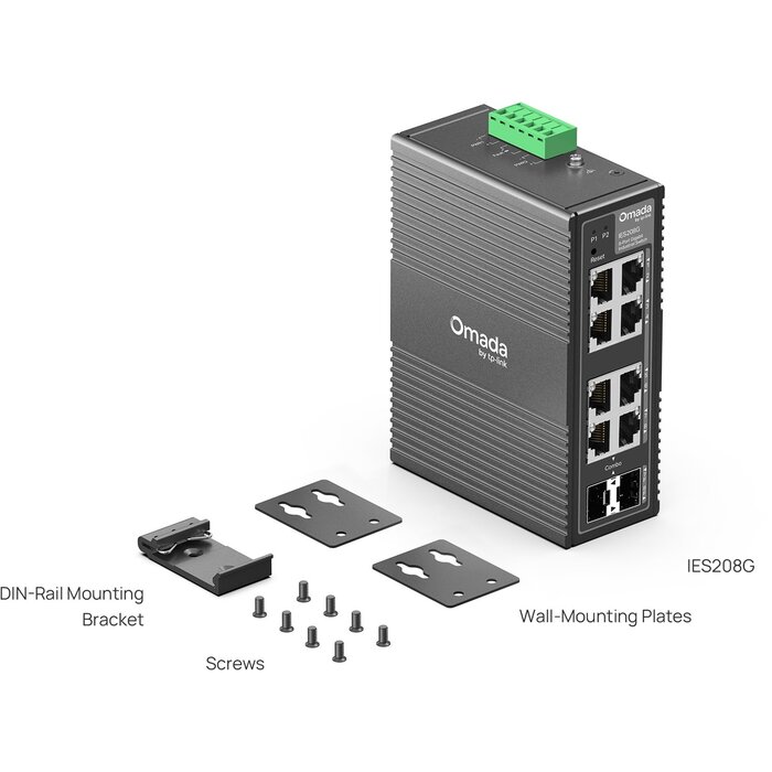 TP-Link TP-Link Omada IES208G 8-Poorts Gigabit Industriële Switch L2+ Managed