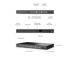 TP-Link TP-Link Omada SG2428LP 24-Poorts PoE+ Switch (150W, 4x SFP)