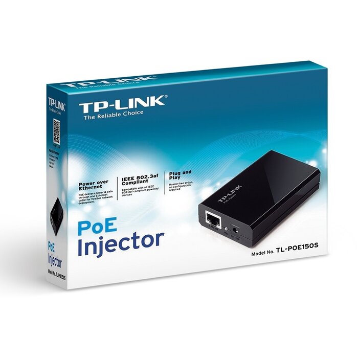 TP-Link TP-Link POE150S Gigabit PoE Injector - IEEE 802.3af - 15.4W - 100m
