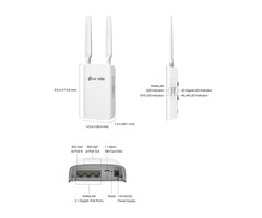 TP-Link TP-Link Omada ER703WP-4G LTE Outdoor Router - IP65 - Wi-Fi - PoE