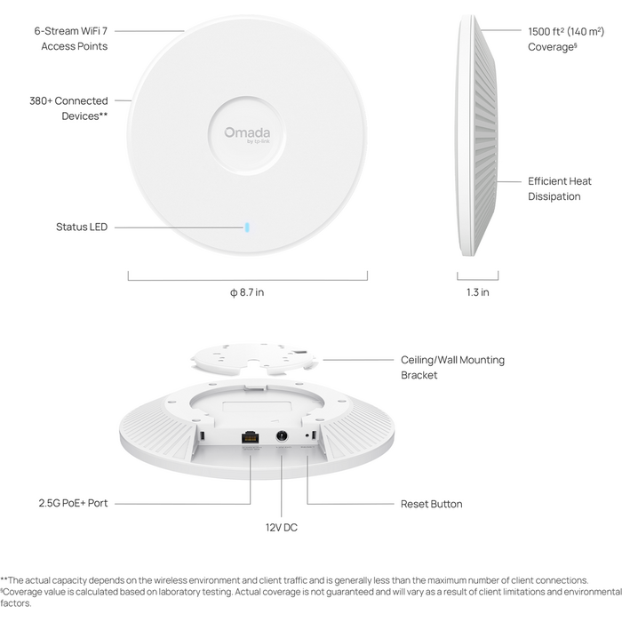 TP-Link TP-Link Omada EAP770 Tri-Band Wi-Fi 7 Access Point (EAP770)