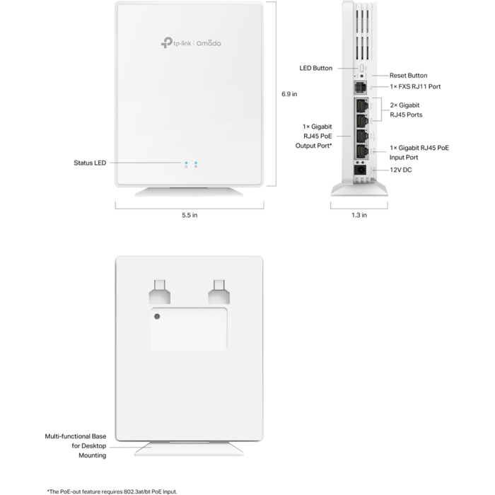 TP-Link TP-Link Omada EAP650-Desktop AX3000 Wi-Fi 6 AP (EAP650-Desktop)