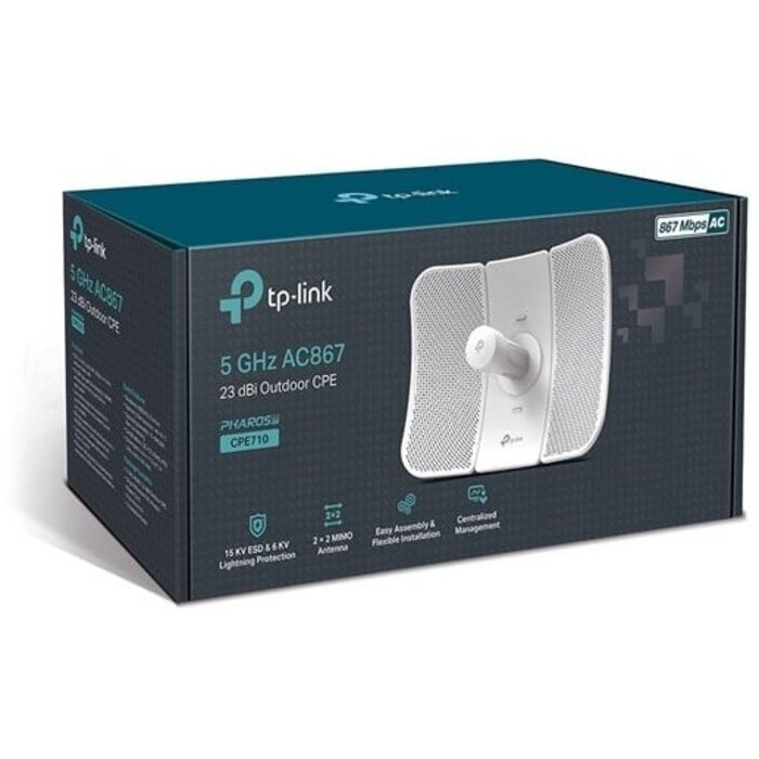 TP-Link TP-Link Pharos CPE710 5GHz Outdoor Point-to-Point Radio - 867Mbps, 23dBi