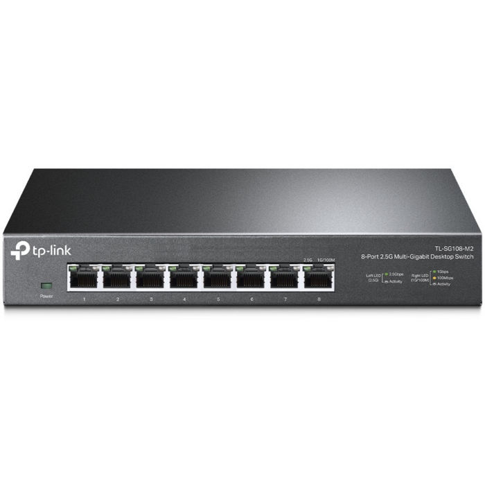 TP-Link TP-Link TL-SG108-M2 - 8-Poorts 2.5G Multi-Gigabit Unmanaged Switch - Fanless & Metaal