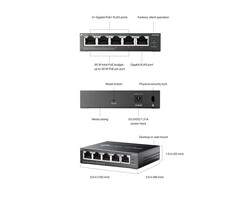 TP-Link TP-Link ES205GP 5-Poorts Gigabit PoE+ Switch