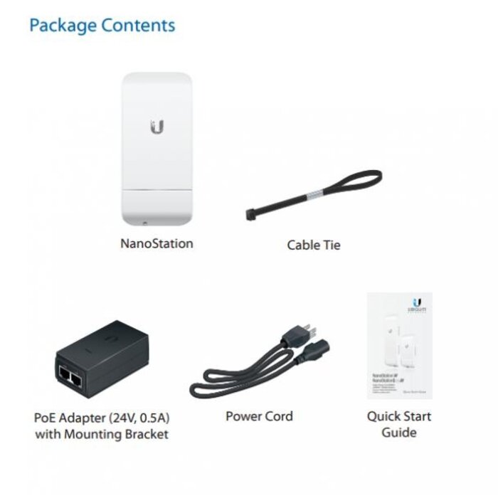 Ubiquiti Ubiquiti NanoStation M2 (NSM2) - 2.4GHz Outdoor Point-to-Point Bridge
