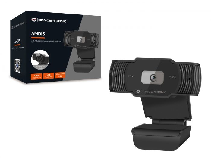Conceptronic Conceptronic AMDIS04B Full HD Webcam met Microfoon (USB 2.0), foto 2 van 4