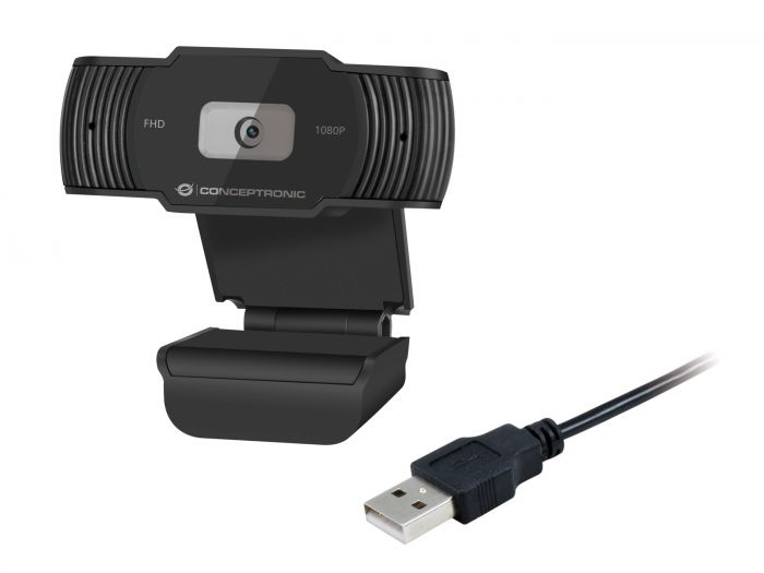 Conceptronic Conceptronic AMDIS04B Full HD Webcam met Microfoon (USB 2.0), foto 3 van 4