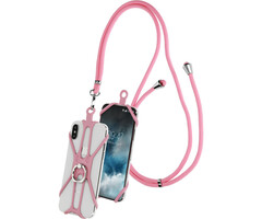 Mobiparts Mobiparts Universeel Telefoonkoord Roze met Ringhouder