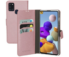 Mobiparts Mobiparts Saffiano Wallet Case voor Samsung A21s (Roze)