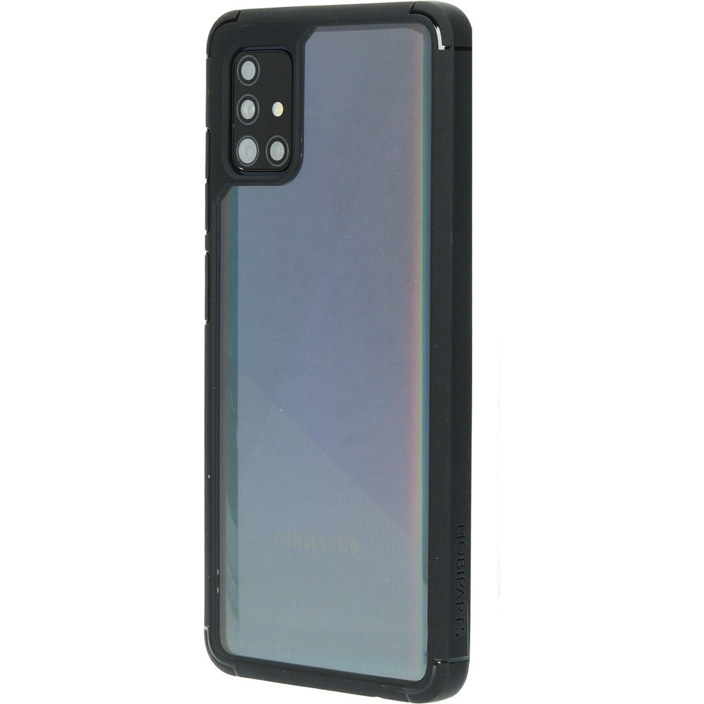 Mobiparts Mobiparts Rugged Clear Case voor Samsung A51 Zwart (MP-108444)