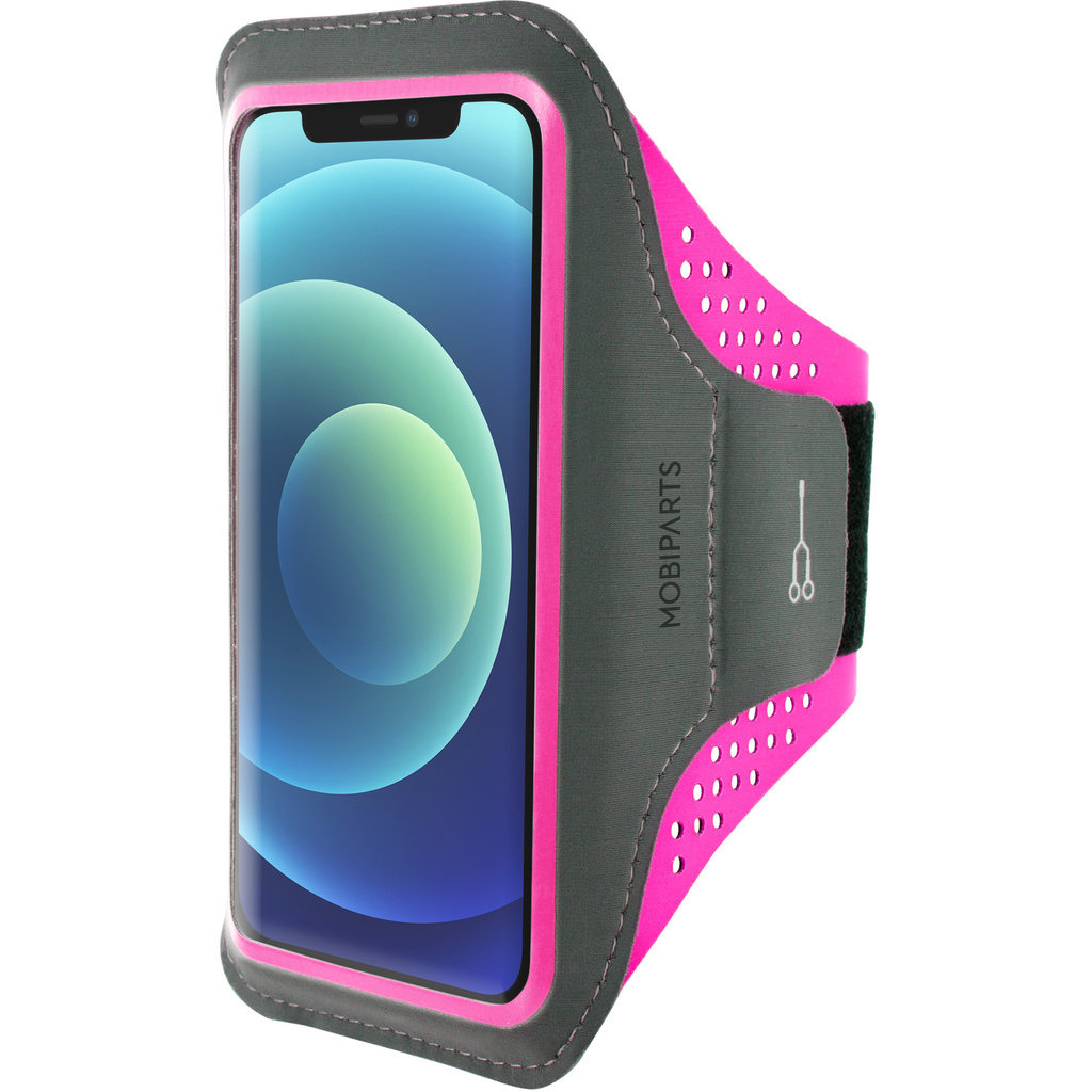 Mobiparts Mobiparts Comfort Fit Sport Armband Apple iPhone 12 Mini Neon Pink