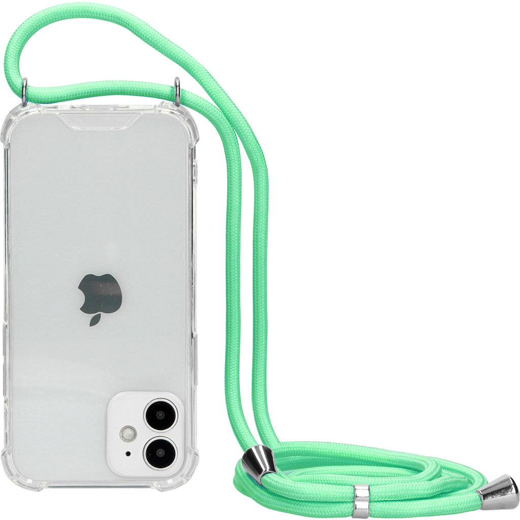 Mobiparts Mobiparts Lanyard Case Apple iPhone 12 Mini Green Cord