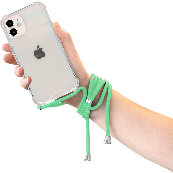 Mobiparts Mobiparts Lanyard Case Apple iPhone 12 Mini Green Cord