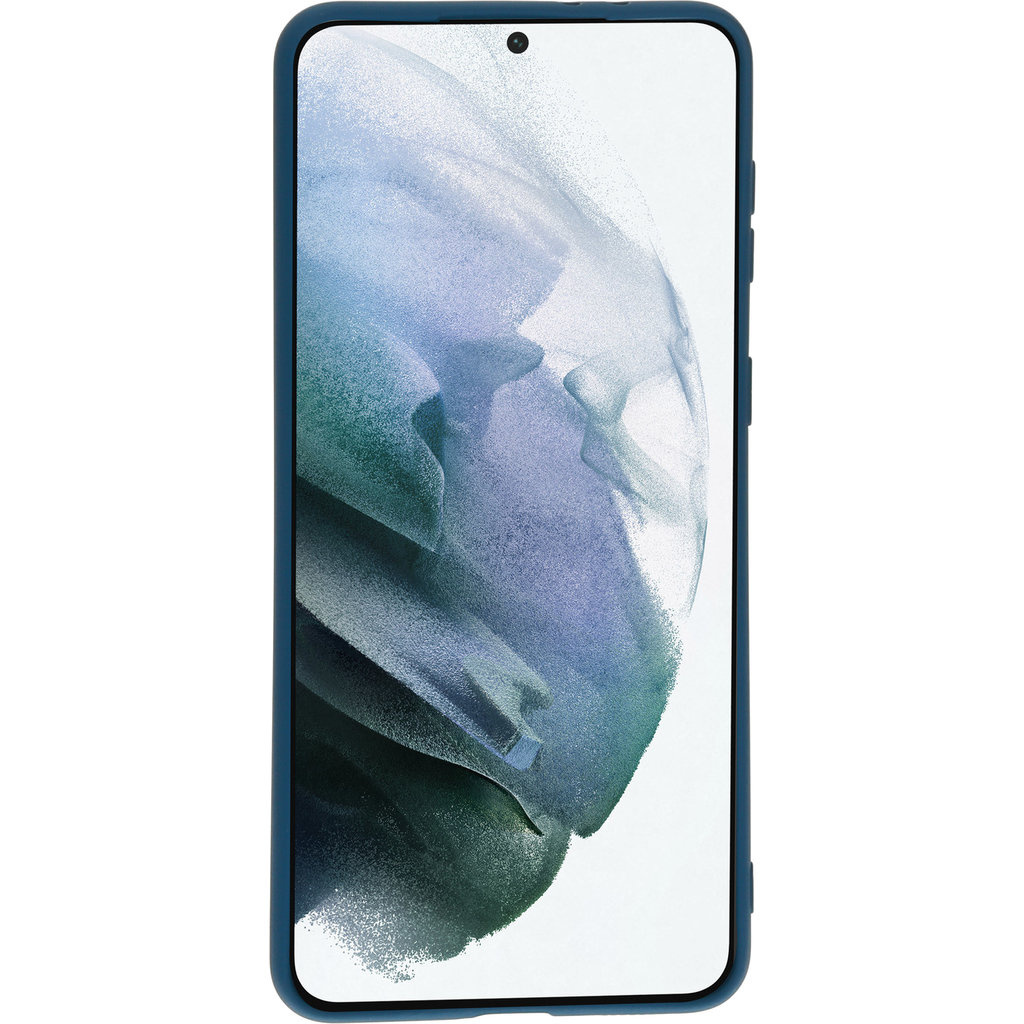 Mobiparts Mobiparts Silicone Cover Samsung Galaxy S21 Plus Blueberry Blue