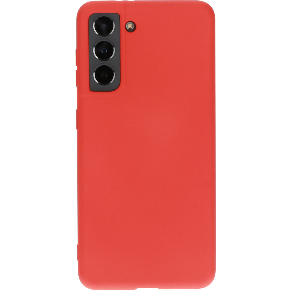 Mobiparts Mobiparts Silicone Cover Samsung Galaxy S21 Scarlet Red