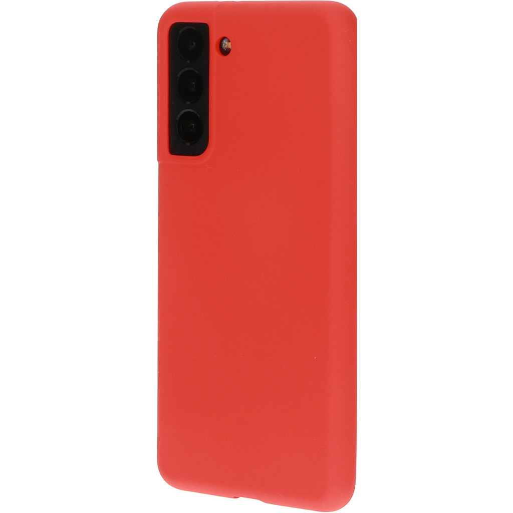 Mobiparts Mobiparts Silicone Cover Samsung Galaxy S21 Scarlet Red