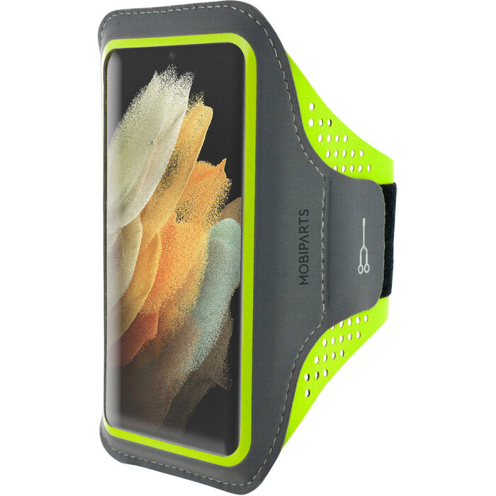 Mobiparts Mobiparts Comfort Fit Sport Armband Samsung Galaxy S21 Ultra Neon Green