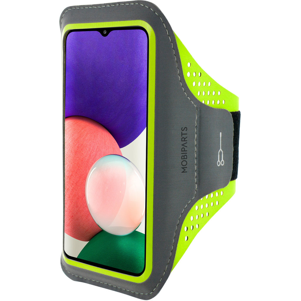 Mobiparts Mobiparts Comfort Fit Sport Armband Samsung Galaxy A22 5G (2021) Neon Green