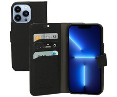 Mobiparts Mobiparts iPhone 13 Pro Saffiano Wallet Case Zwart