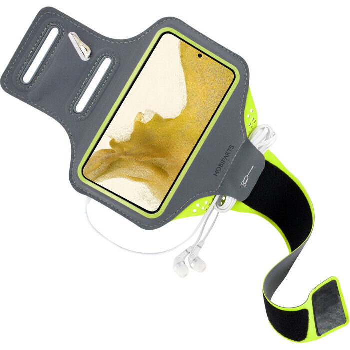Mobiparts Mobiparts Comfort Fit Sport Armband Samsung Galaxy S22 Neon Green
